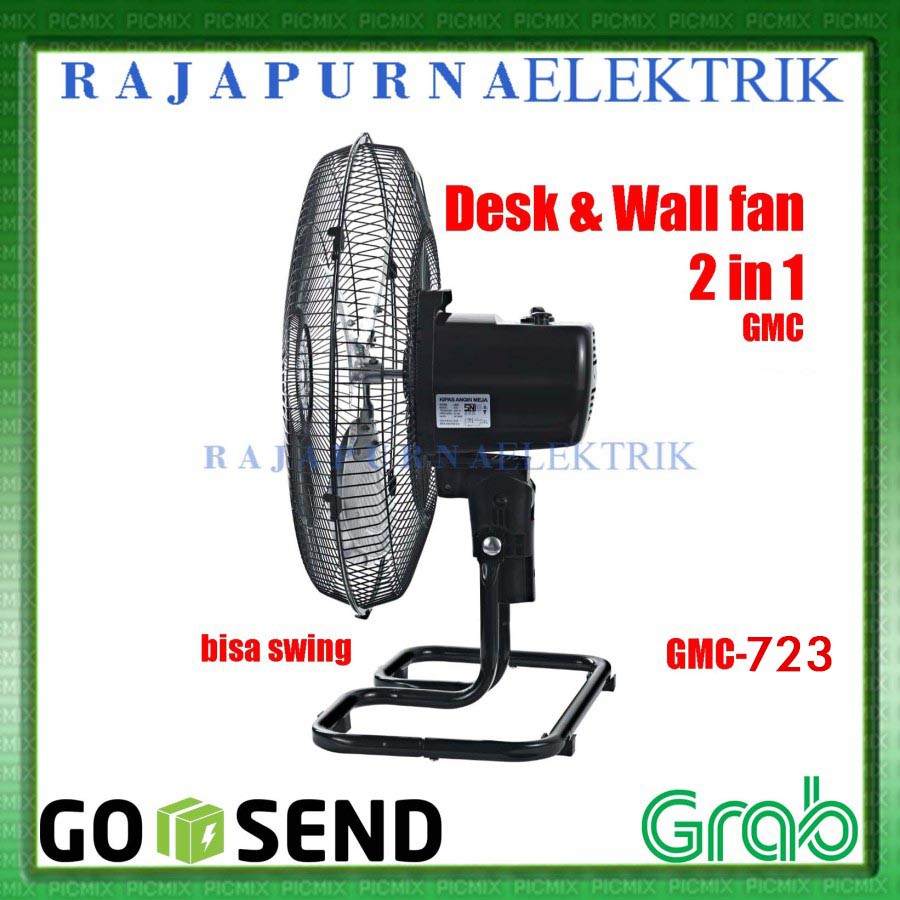 KIPAS ANGIN GMC - TORNADO DESK FAN - KIPAS MEJA 14 INCH 723 SWING SNI