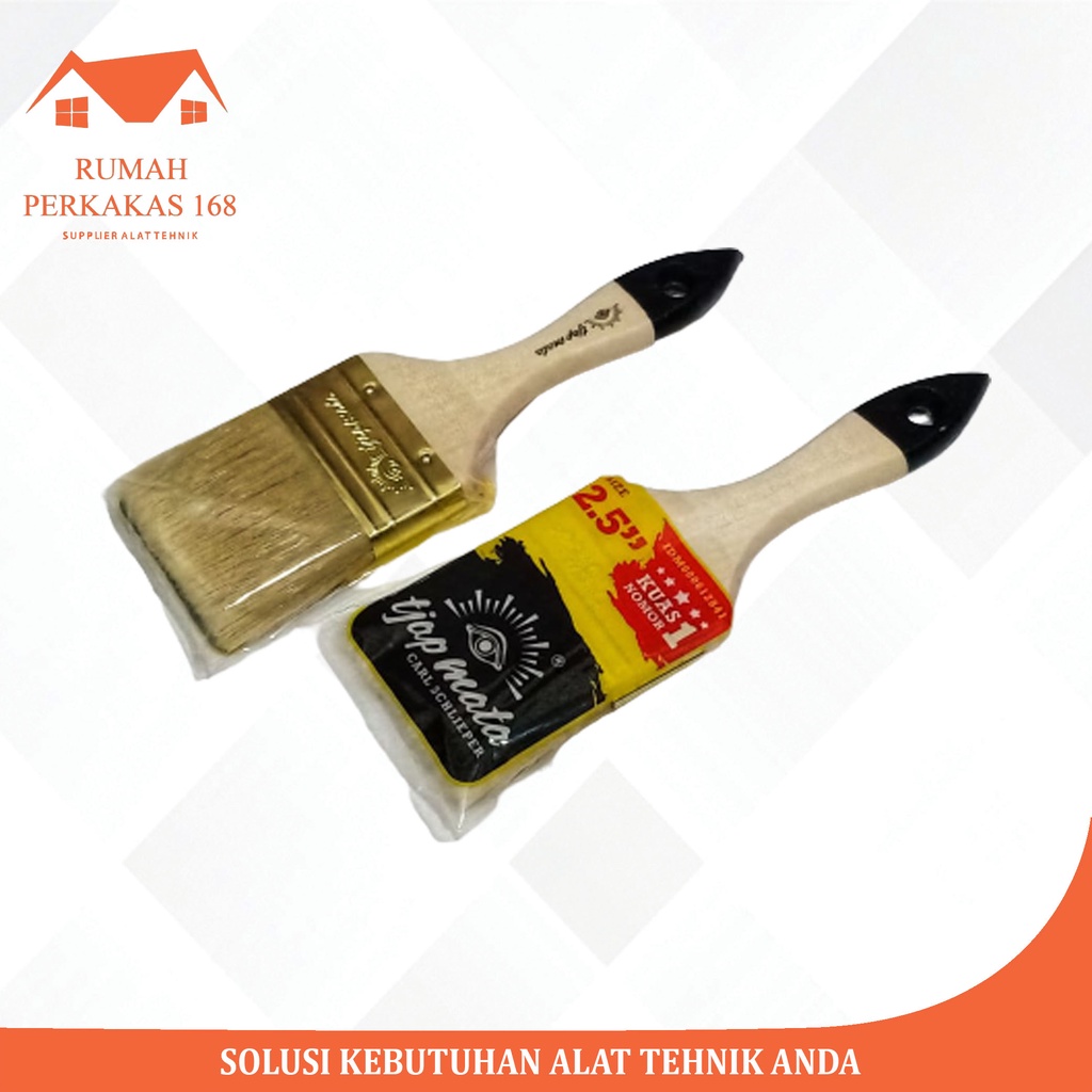 Kuas Tangan Cat 2.5 Inch In Cat Tembok Kayu Minyak 2.5" Tjap Mata