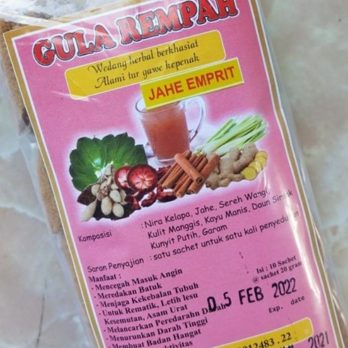 

Gula Kristal rempah plus jahe emprit
