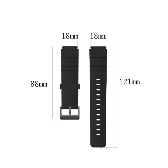 XMW Tali Jam 18mm Watch Strap Garmin Legacy Saga Rey 40mm - Rubber Silikon