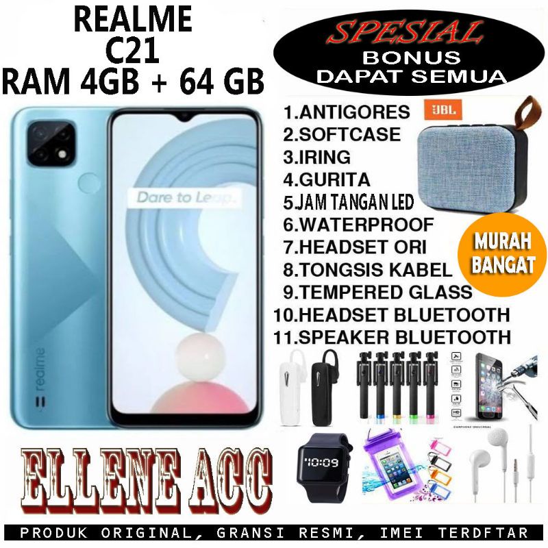 REALME C21 RAM 4/64 GB GARANSI RESMI