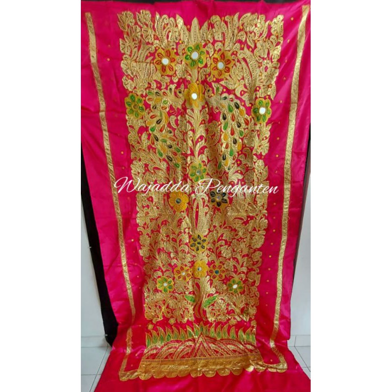 TABIR LAME PINK DEKORASI PELAMINAN ADAT PADANG
