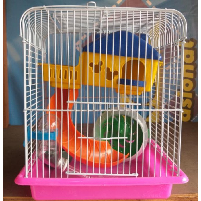 Jual RUMAH KANDANG HAMSTER BESAR ACCECORIS LENGKAP PEROSOTAN KINCIR ...