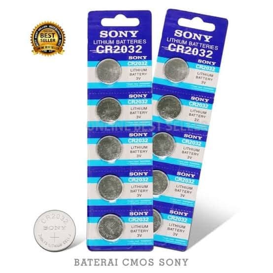 Batre Cmos Sony CR 2032 / Battery PC Komputer / Baterai Kancing