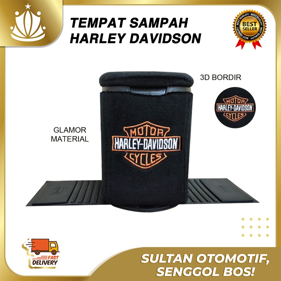 Tempat Sampah Mobil Harley Davidson - Tempat Sampah Mobil Karakter Harley Davidson