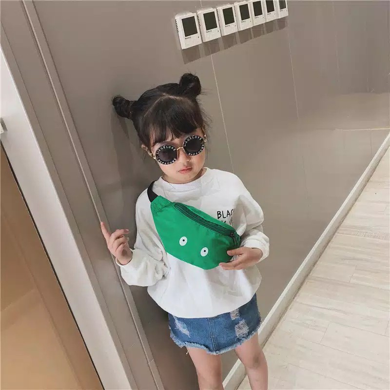 LittleAaron RAFA EYES waist bag anak perempuan / laki-laki fashion korea tas pinggang anak