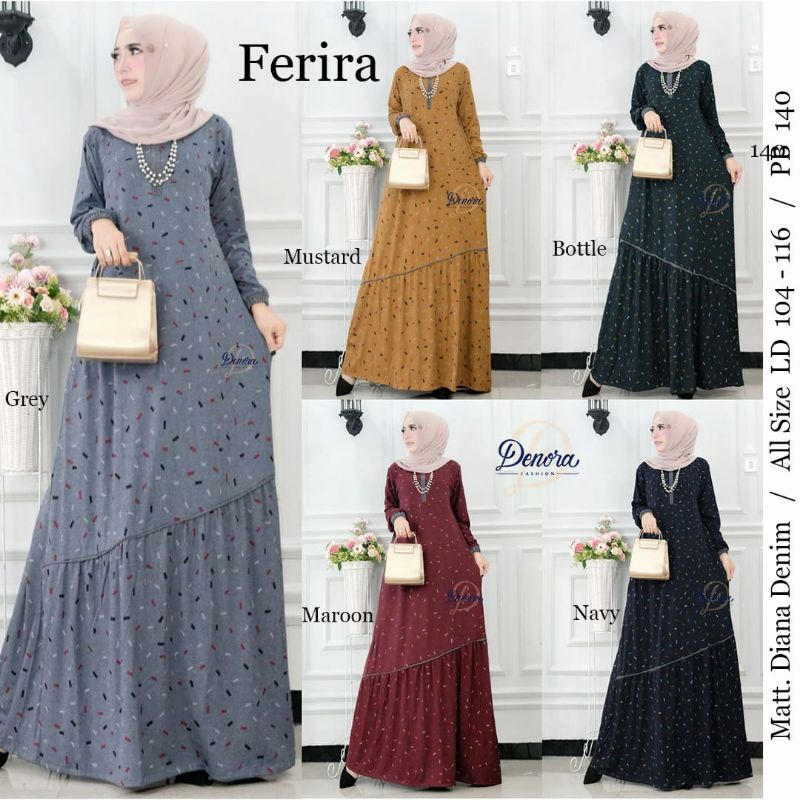 Ferira Maxy Bahan Diana Denim
