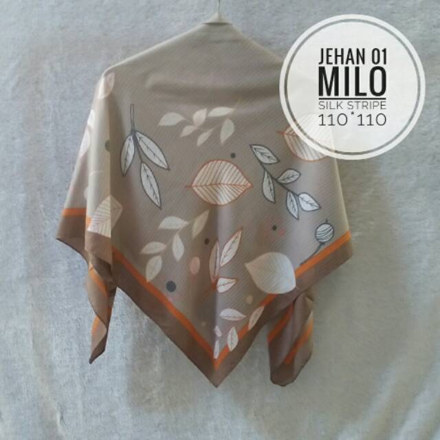 Hijab segi empat motif - Hijab silk motif - jilbab silk -JEHAN 01 (zaena_hijab)