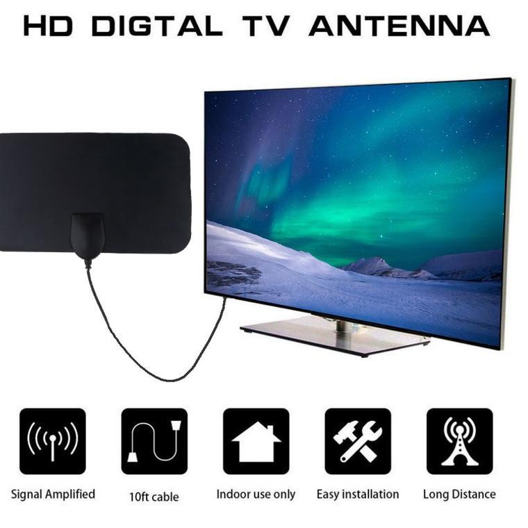 [KODE PRODUK IY0KU8770] Taffware Antena HD Clear Vision 4K Antena TV Dalam yang Bagus Antena TV LED 