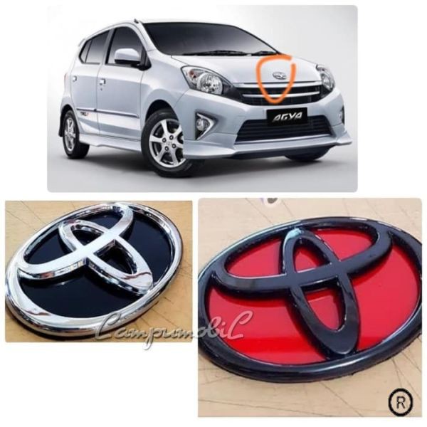 Racing Emblem Depan Logo TOYOTA Agya - LAMPU MOBIL