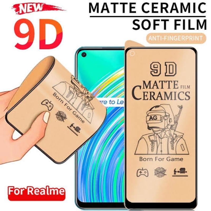 Anti Glare Anti Gores Realme 7/ Realme 8/ 8 Pro/ Full Screen Ceramic