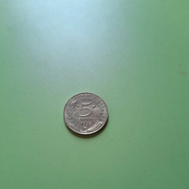 uang koin kuno koleksi langka 5 centimes