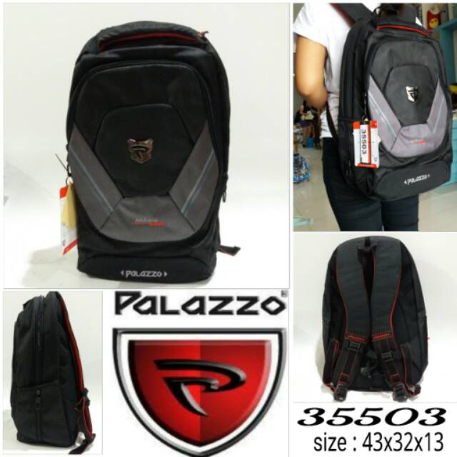 Tas backpack palazzo 35503 ransel sekolah tas hitam murah