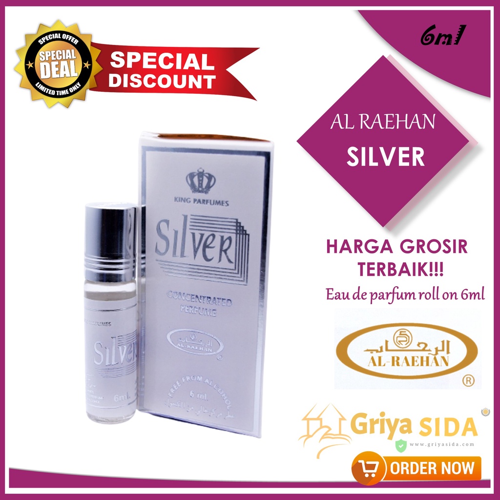 Parfum Silver 6ml alraehan aroma silver al raehan mirip al rehab parfum Harga grosir PROMO!!