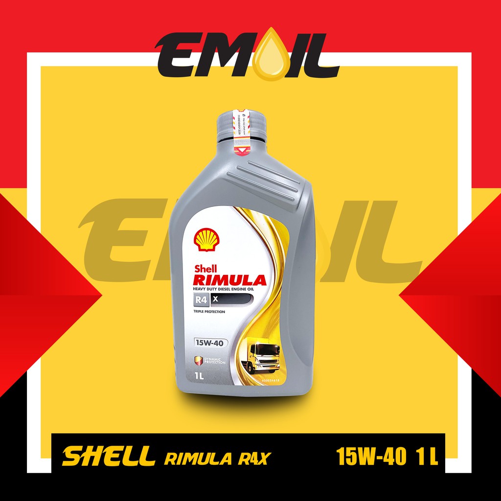 ORI OLI SHELL RIMULA DIESEL R4 X sae 15w-40 galon 1 liter