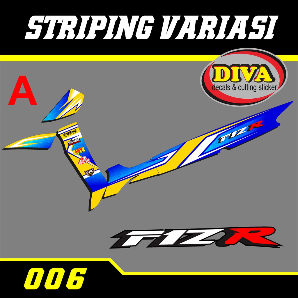 Striping Lis F1ZR - Stiker Variasi F1ZR Lis Variasi Racing Line  - 006