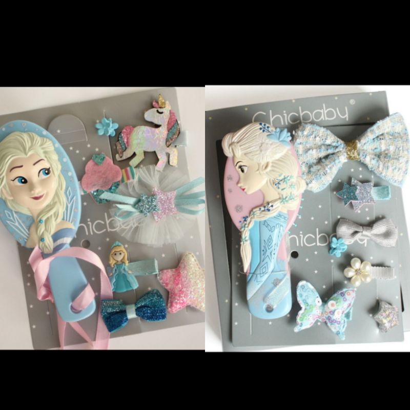 Frozen Elsa aksesoris rambut anak sisir jepitan