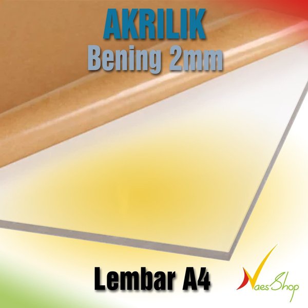 

Akrilik Bening tebal 2mm / acrylic / lembar A4