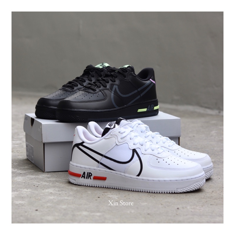 Xin Store Sepatu Sneakers Desain Nike Air Force 1 React