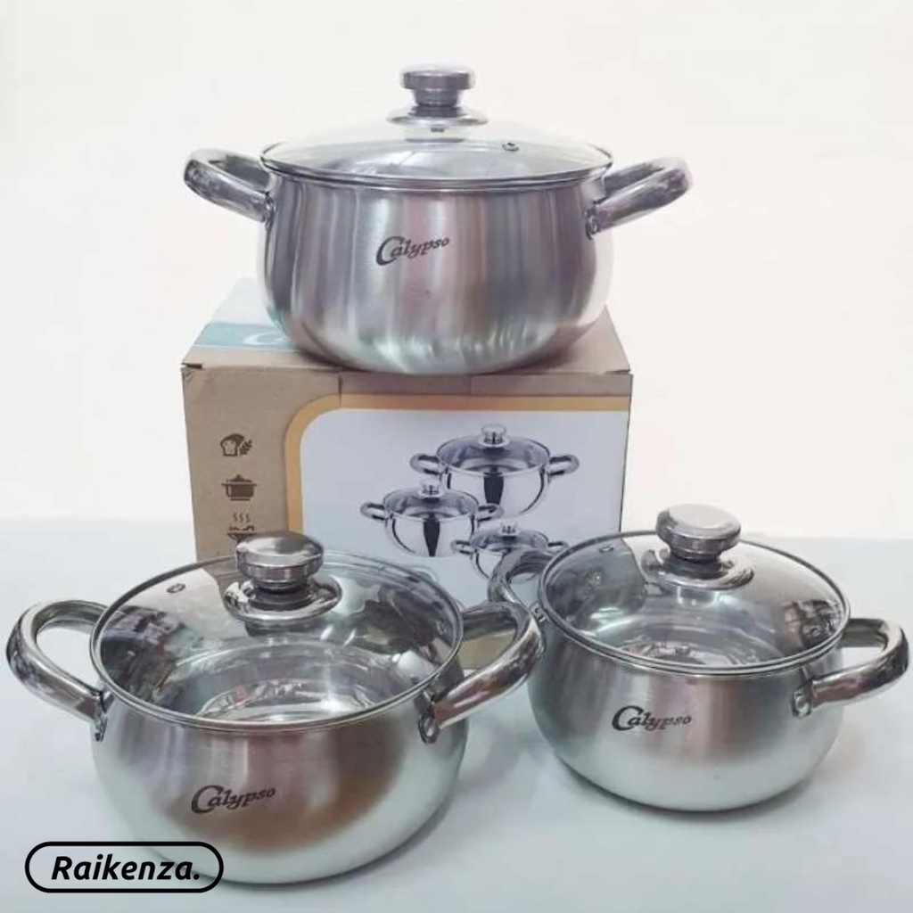 Jual Panci Set Labu 3pcs Calypso & Vienna Stainless Tebal Shopee