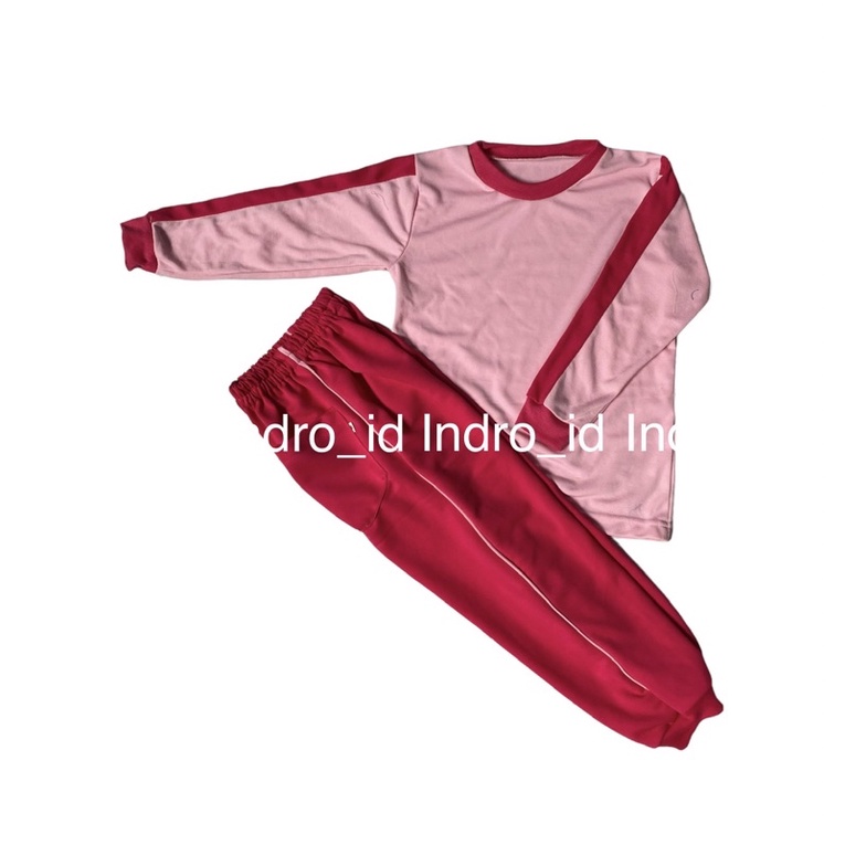 SERAGAM TK PAUD OLAHRAGA PINK TUA PANJANG