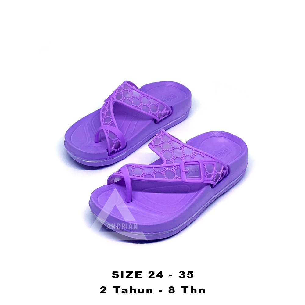 Andrian - Sandal Anak Perempuan Jepit Motif Kaca Batik