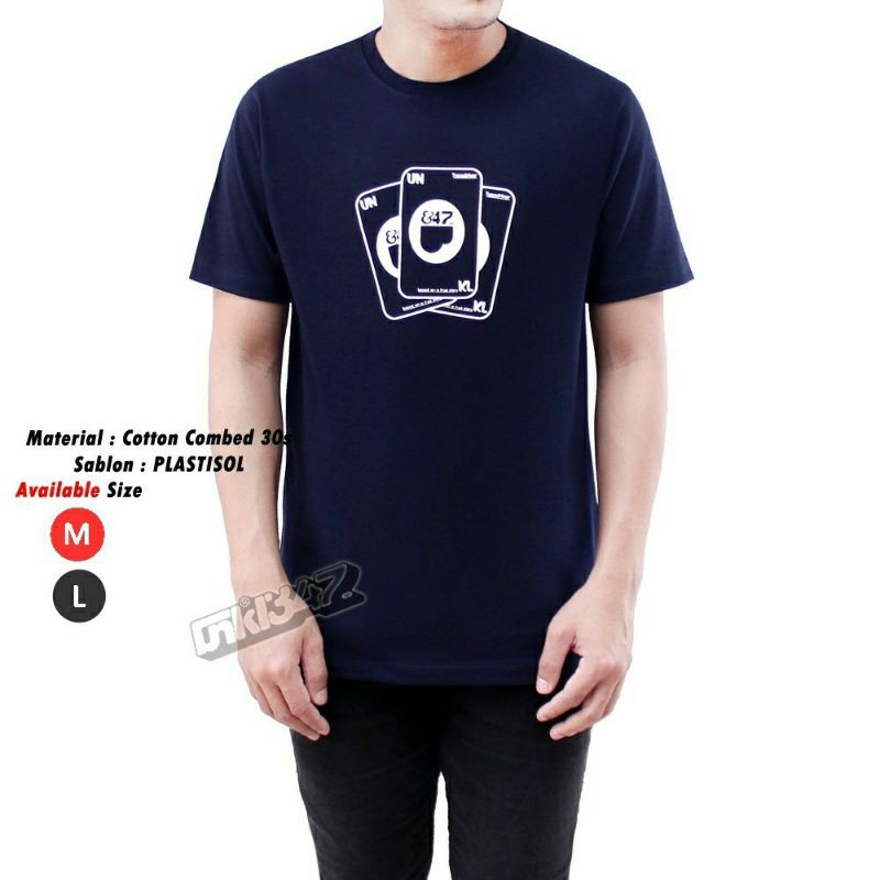 KAOS UNKL347 LENGAN PENDEK WARNA NAVY