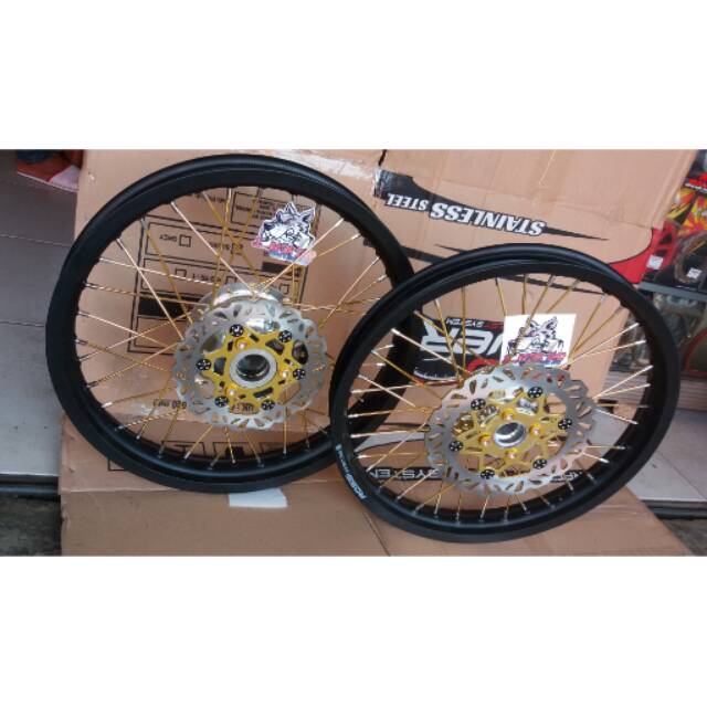 Paket Komplit Velg Satria Fu 150 - Sepaket Velg Tromol Set Jari Jari Satria Fu 150 Free Piringan Pnp