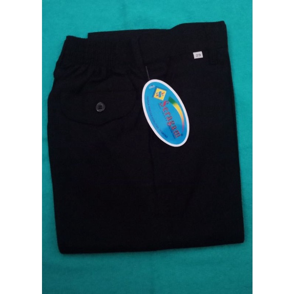 Celana Panjang Karet HITAM Merek SERAGAM