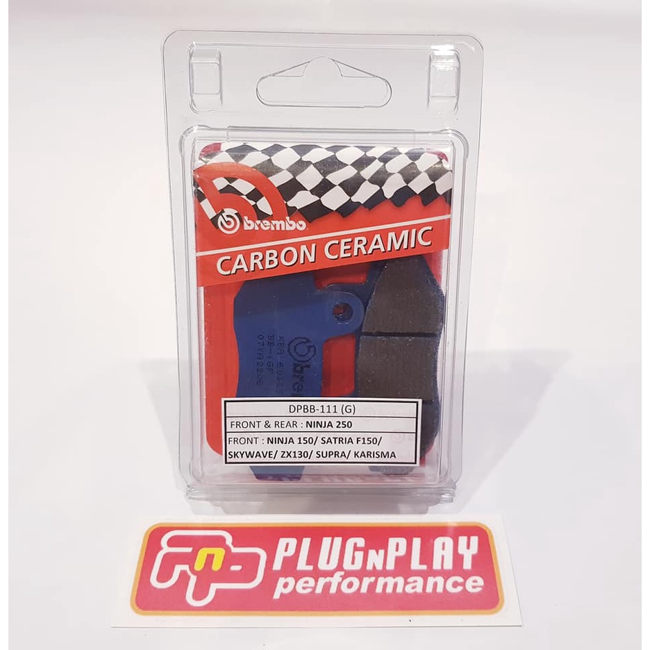 Brake Pad / Kampas Rem BREMBO 100% Original Carbon Ceramic Genuine (F/R) Ninja 250 / Z250 (F) Ninja 