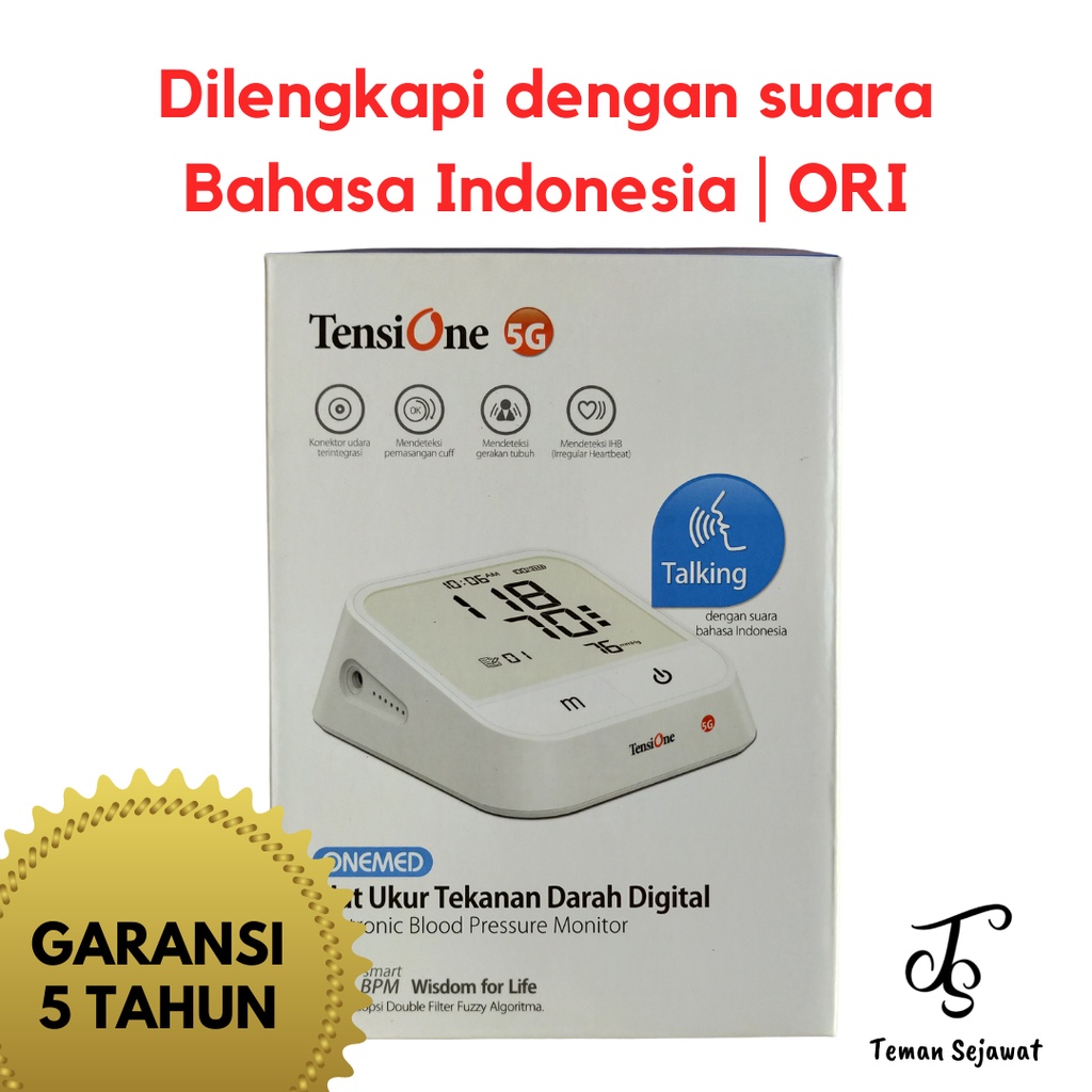 GARANSI 5 TAHUN Tensione 5G OneMed - Tensimeter Digital Suara / Voice