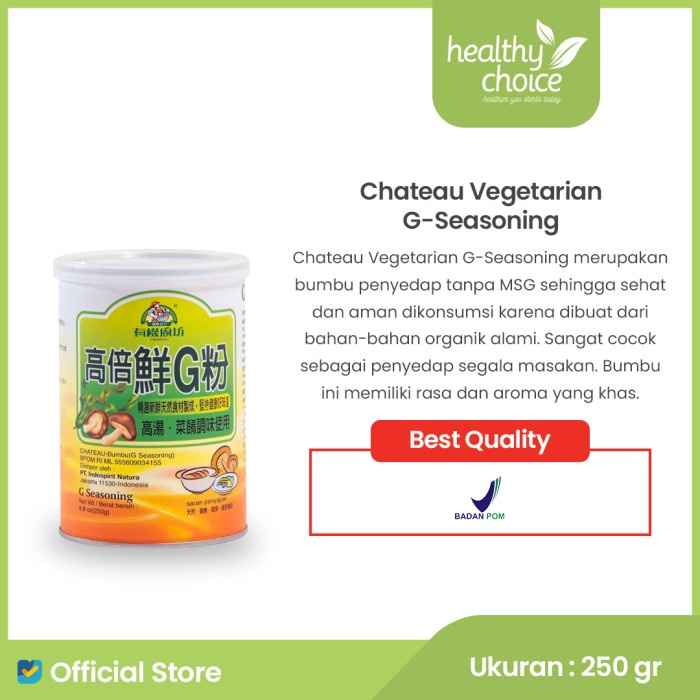 

TERBARU Chateau Vegetarian G-Seasoning 250 gr