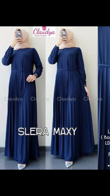 Slera maxy bahan velvet premium tebal real pict prisket maxi tali di pinggang dan karet di tangan