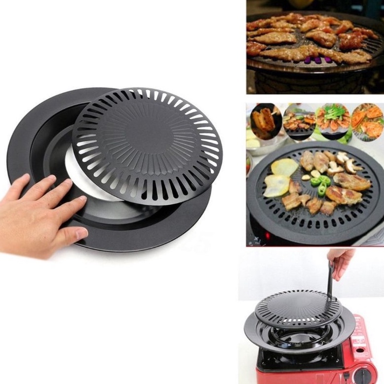 Ultra Grill Pan 32 cm/Tempat Pemanggang Daging BBQ Grill Pan Anti Lengket 32 cm