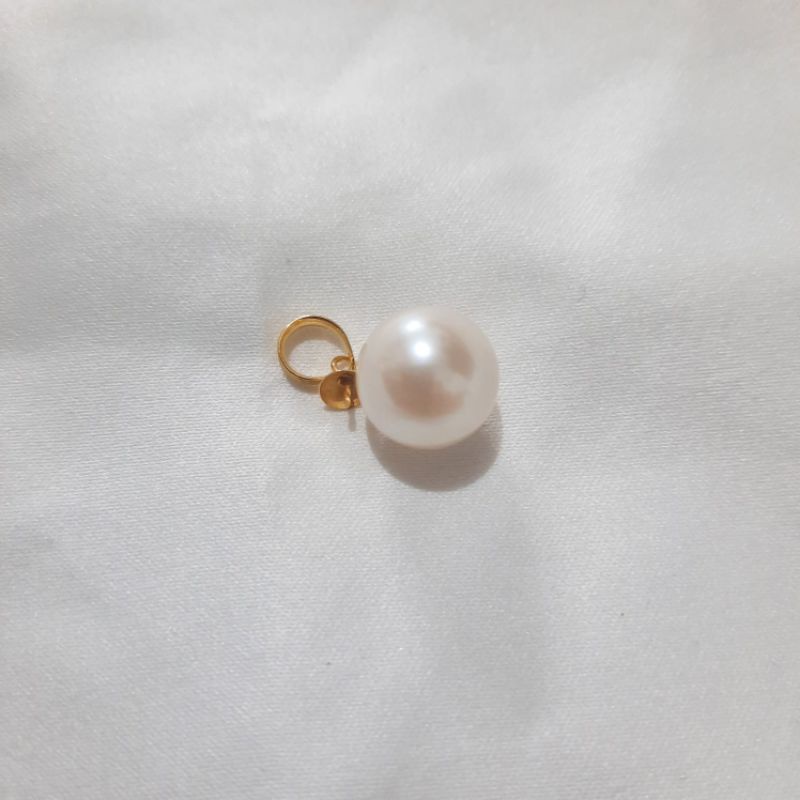 Liontin Mutiara Air Laut Lombok / Mata kalung Mutiara Original / Mutiara Putih / Liontin Emas asli /