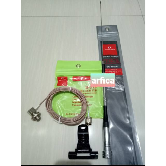 PAKET ANTENA SG-507 RIG HT MOBIL PLUS BREKET BAGASI KABEL TEPLON