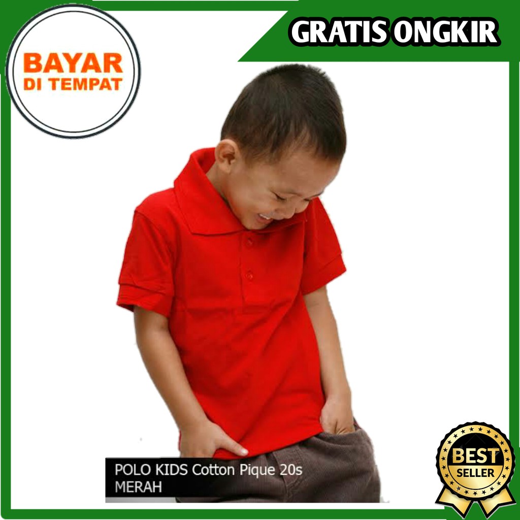 kaos kerah anak umur 8 - 15 tahun kaos polo anak laki laki baju anak cowo kaos anak cowo KE5