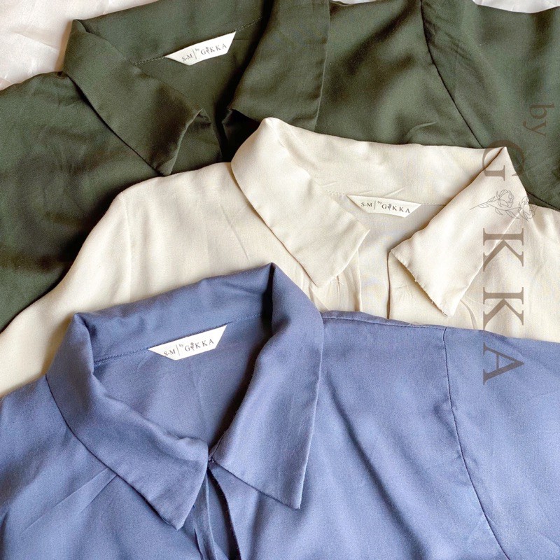 Blestya Blouse Kemeja Wanita Army Green