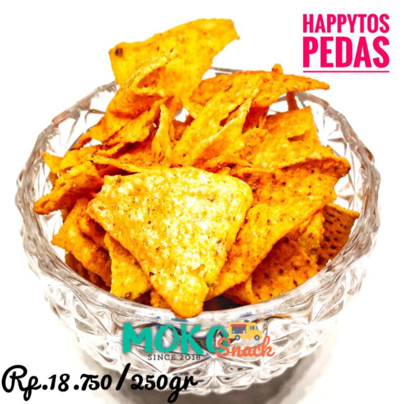 

Snack cemilan kiloan Happytos | Happytos pedas 250gr