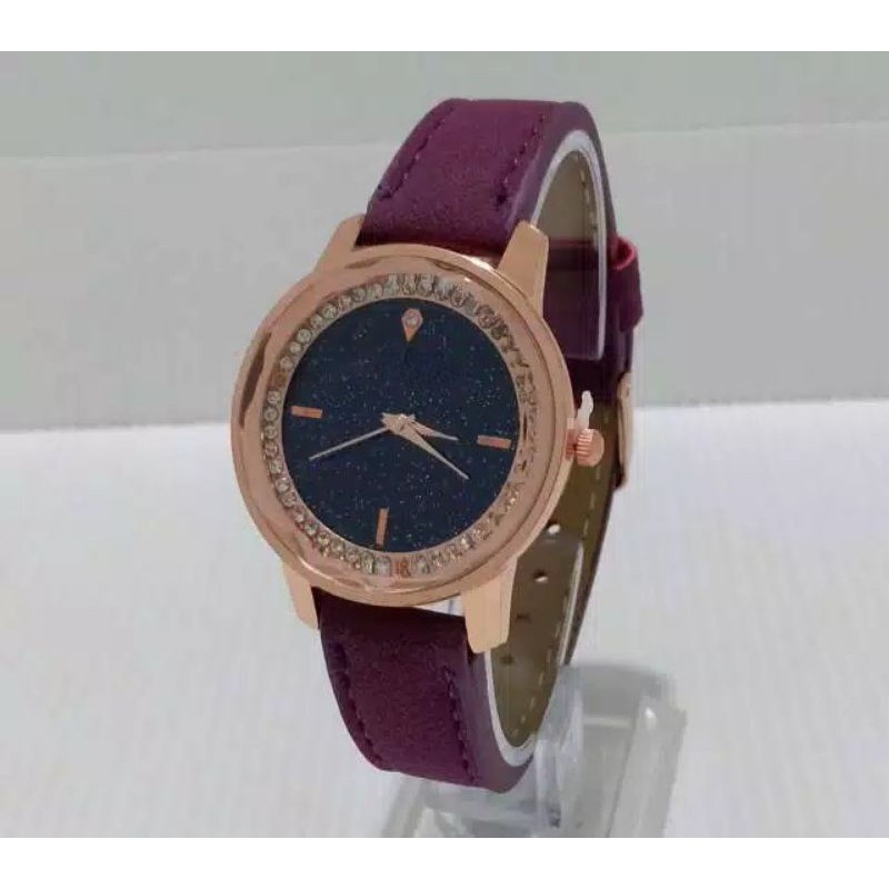 Jam Tangan Wanita Analog  Detik Aktif Diyoor Kulit Mata Satu Full Diamond