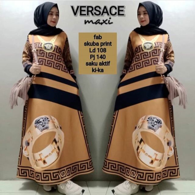 GAMIS SCUBA FENDI CINCIN PREMIUM / VERSACE MAXI / GAMIS FENDI MURAH