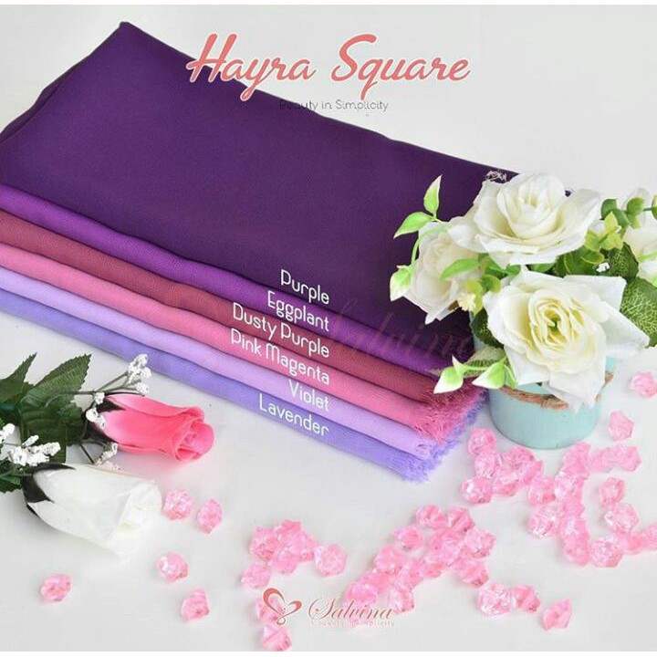 Hayra Square / Kerudung polos/ jilbab Segi empat/ jilbab polos/ jilbab  ungu polos