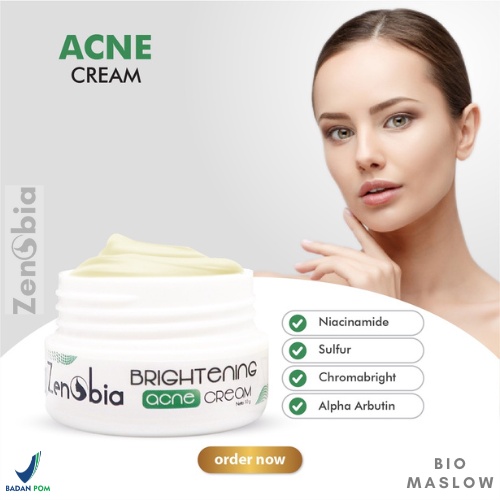 Zenobia Night Cream Acne Series 10gr BPOM 100% Original