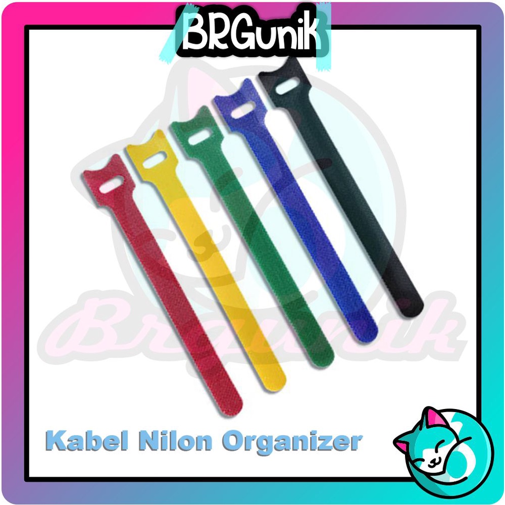 BRGUNIK Kabel Nilon Organizer untuk Mouse headset Earphone Kabel Cables HDMI Cable Cases Protectors Winders R687