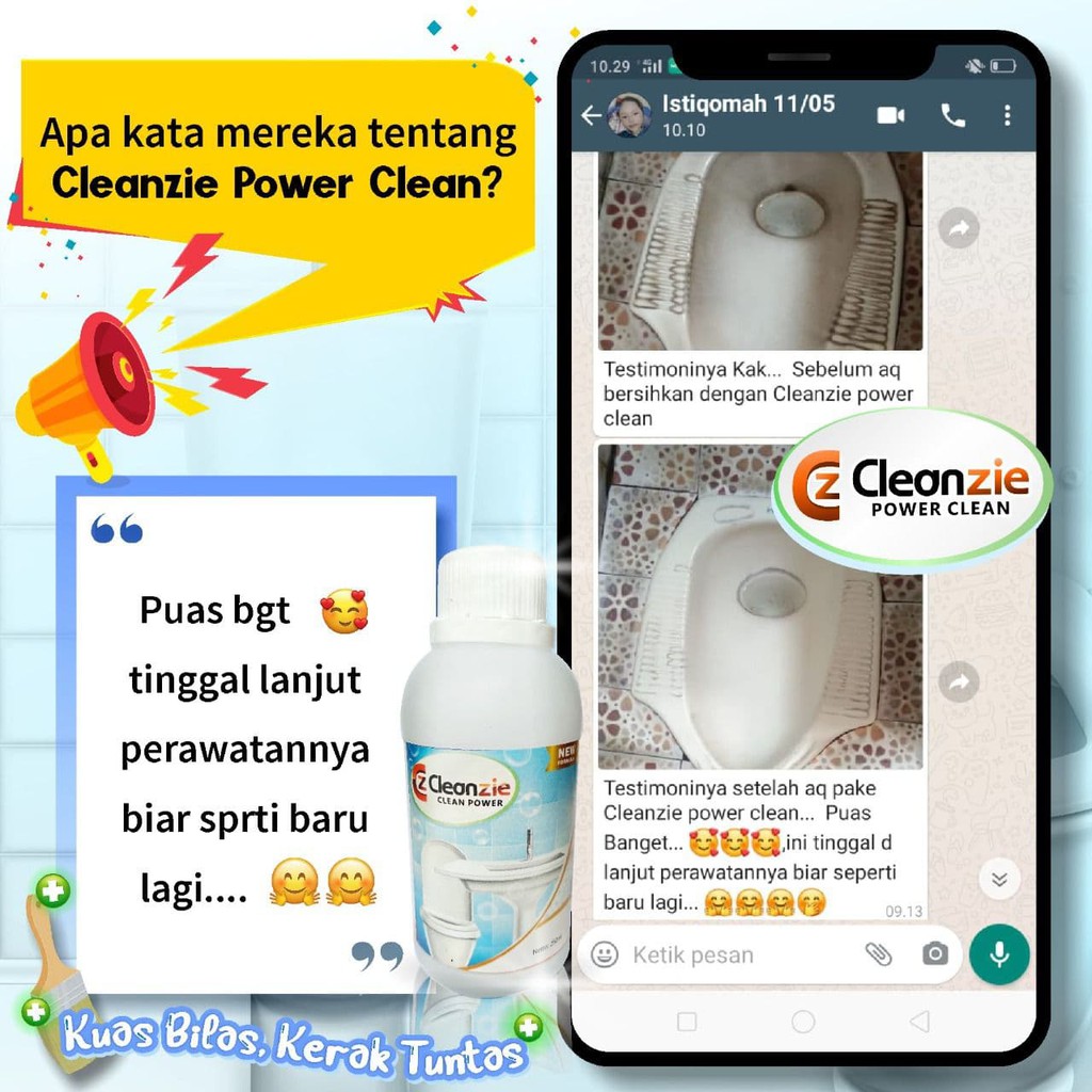 Power Clean Cleanzie Cairan Ajaib Pembersih Toilet Wc Keramik Lantai Kamar Mandi Paling Ampuh Laris