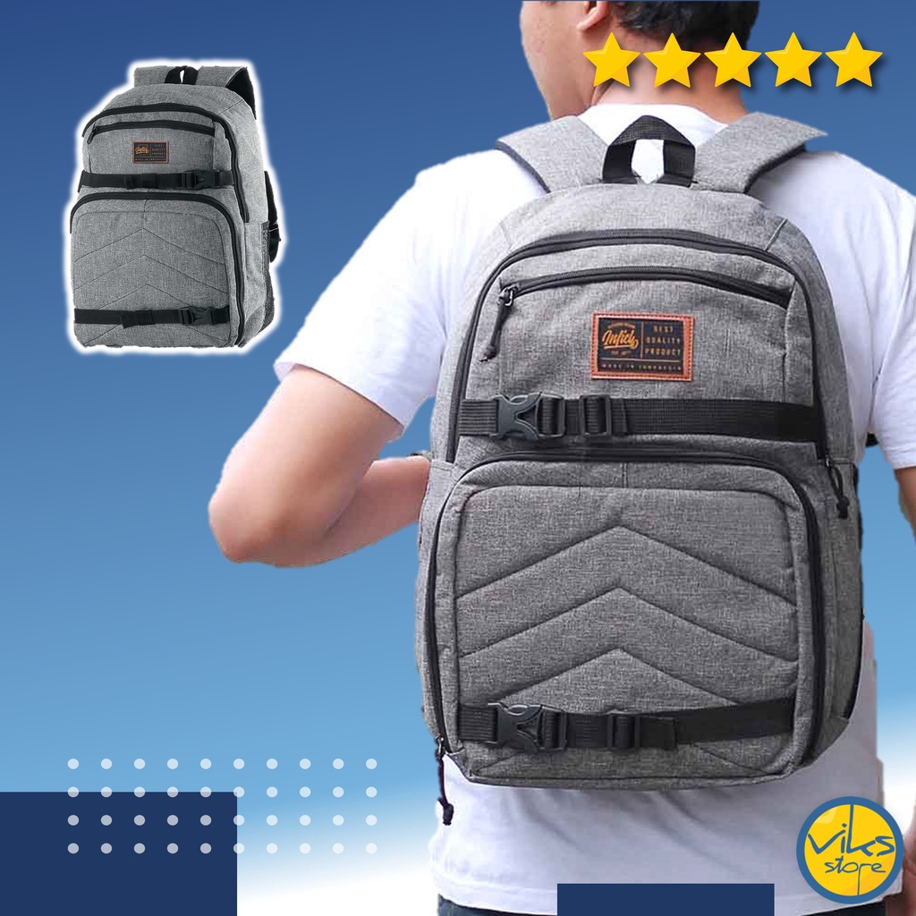 Tas Punggung Backpack Pria Cowok Tas Ransel  Casual Kerja Sekolah Masuk Laptop Kuliah Distro Premium Inficlo