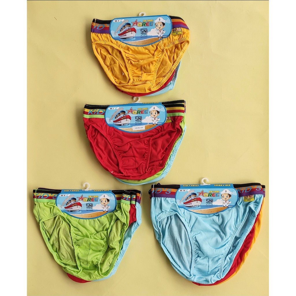 Agree Kids ~ 3 Pcs Celana dalam Anak laki-laki, Pakaian dalam Berkualitas