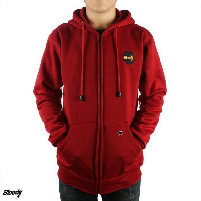 TURUN HARGA ! Jaket Distro Pria Zipper Hoodie RSCH Premium Murah - Jaket Rsch - Jaket Hoodie-BLOODS MAROON