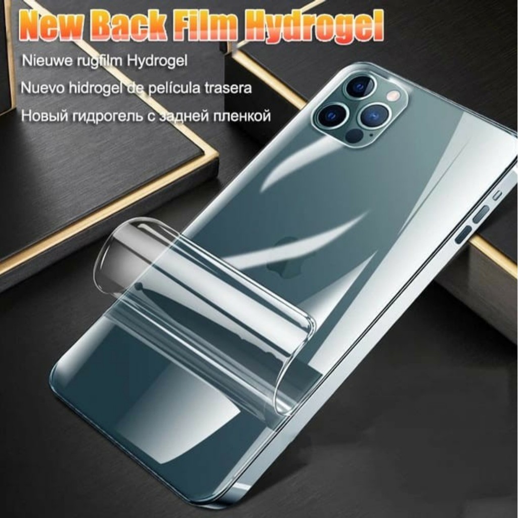 SET Hydrogel screen guard DEPAN BELAKANG CAMERA IPHONE 12 13 MINI 11 12 13 14 PRO MAX X XR XS MAX anti gores