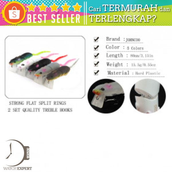 Umpan Pancing Bentuk Tikus Bionic Hard Bait 15.5 grams - JOHNCOO JC -160 Mix Color